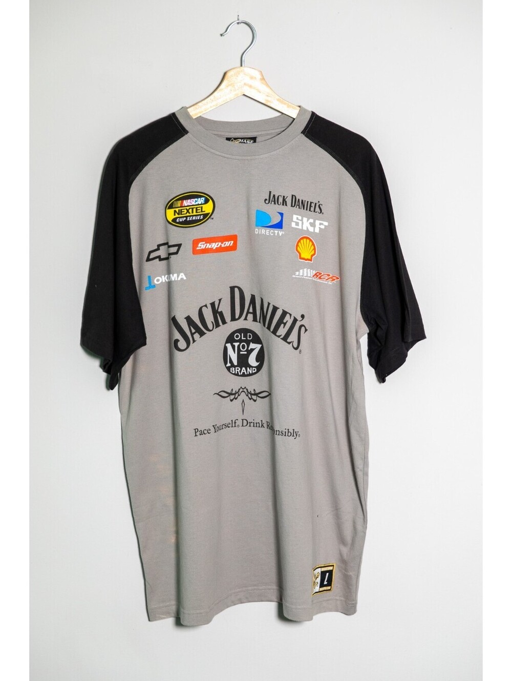 Clint Bowyer Jack Daniels Chase Drivers Line Y2K T-Shirt NASCAR Men's L